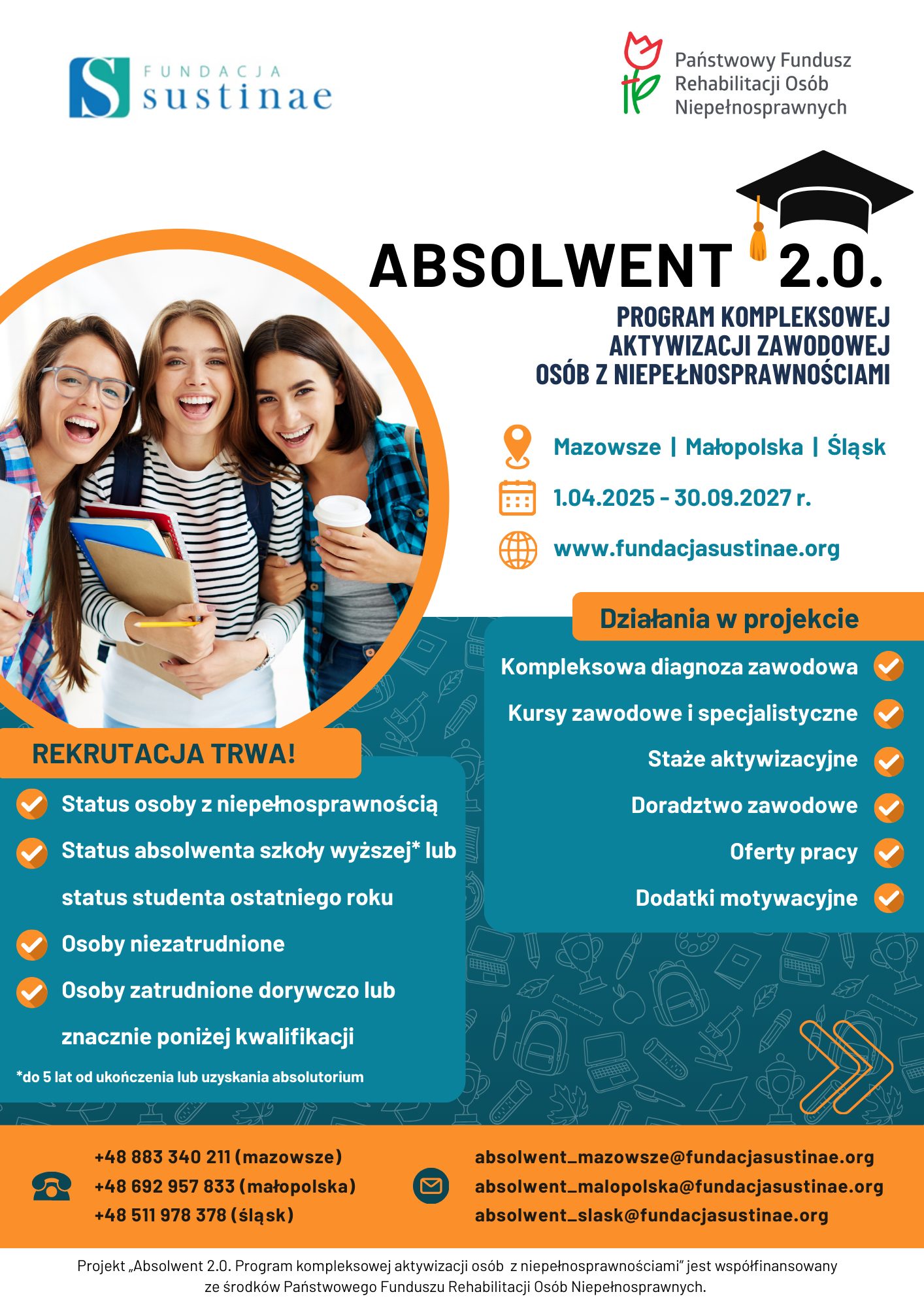 Projekt "Absolwent– program aktywizacji zawodowej osób z niepełnosprawnościami. Edycja 2_0”