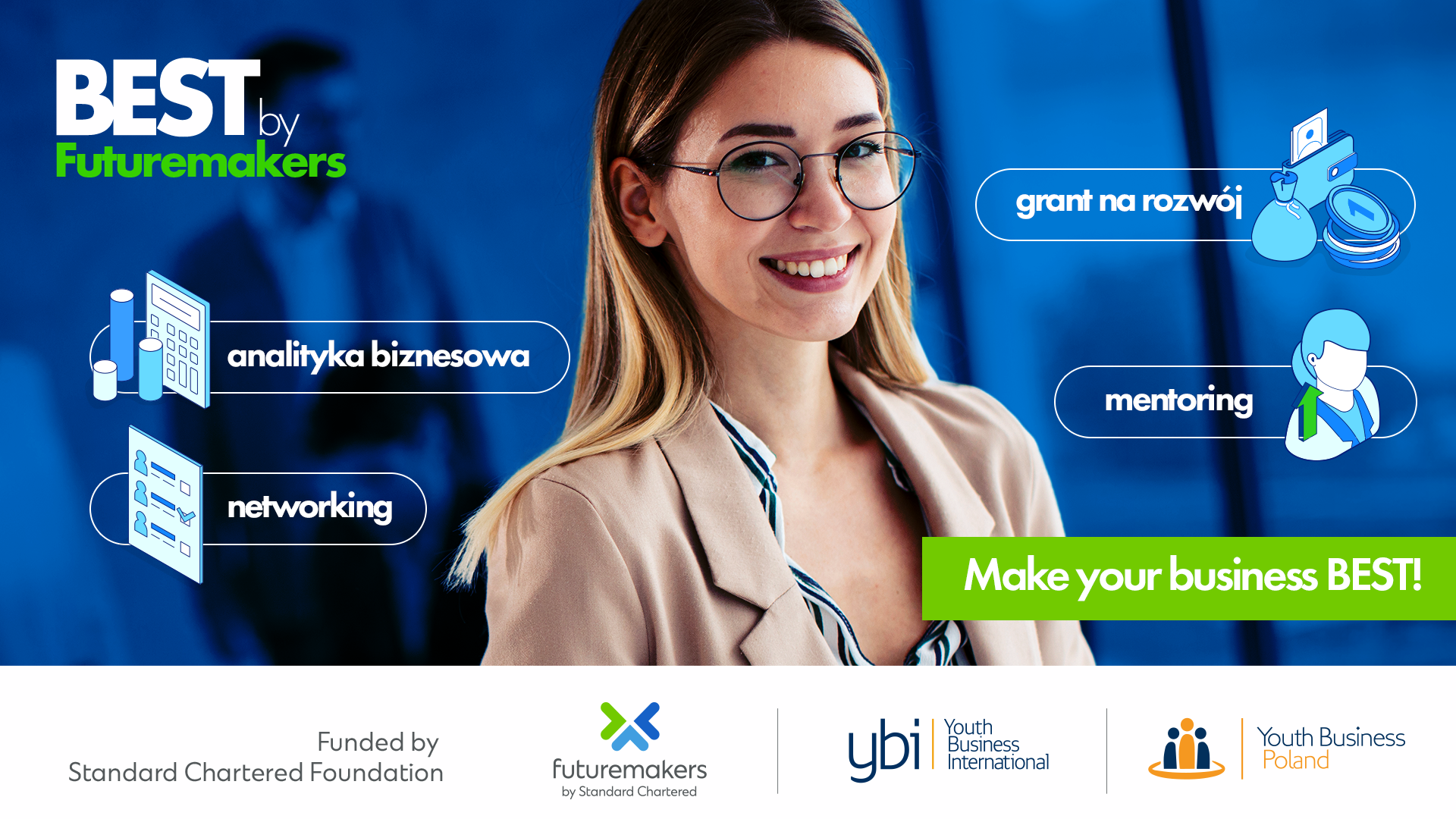 Inspiruj się, rozwijaj swój biznes i wygraj grant w puli 20 000 zł z programem „BEST by Futuremakers - Make your business BEST”