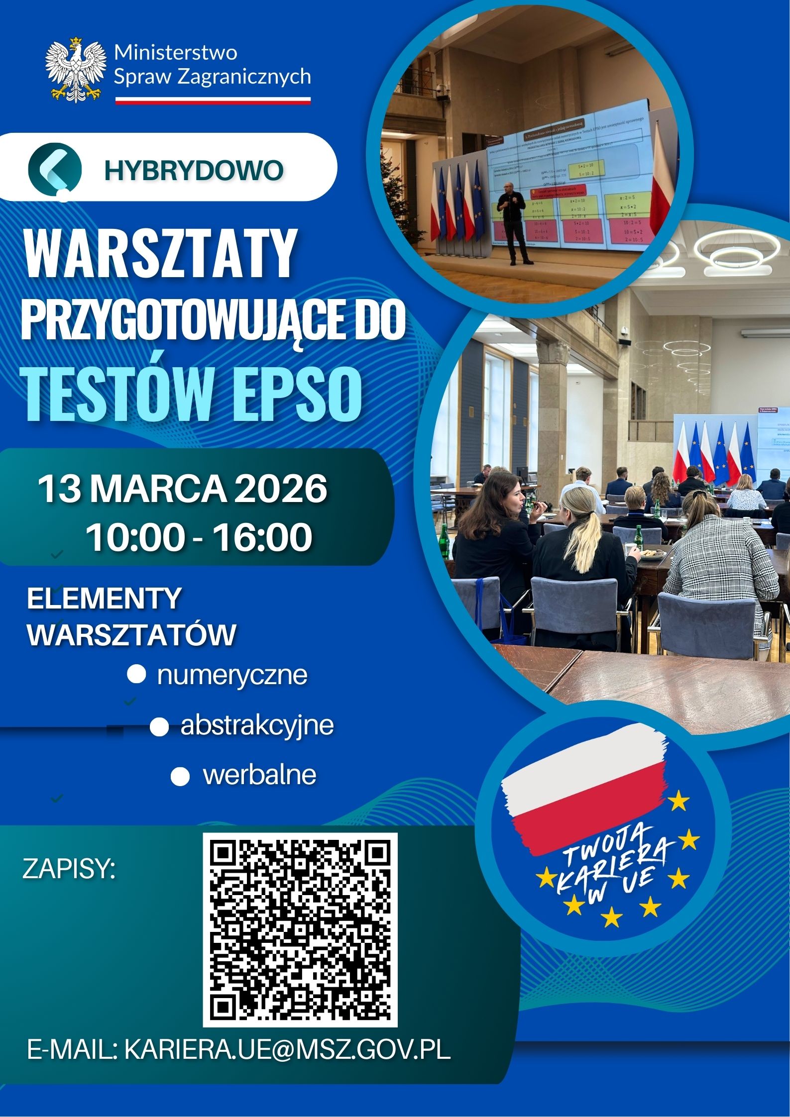 Weź udział w warsztatach przygotowujących do testów EPSO!