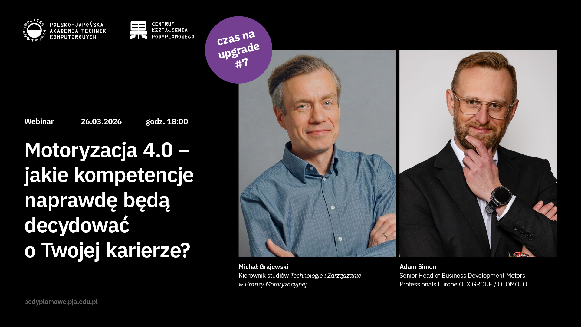 Motoryzacja 4.0 i nowe kompetencje liderów – czas na upgrade w kolejnym webinarze PJATK