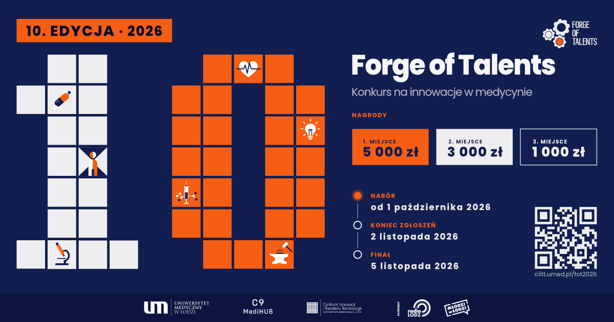 Forge of Talents 2026 - zgłoś innowację medyczną i wygraj 5 000 zł