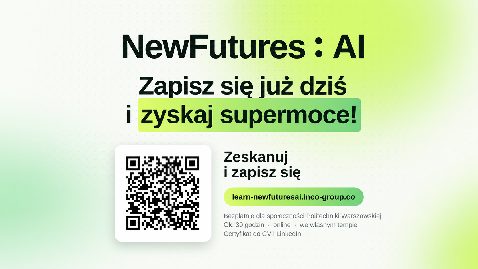 NewFutures: AI – bezpłatny kurs praktycznego wykorzystania sztucznej inteligencji
