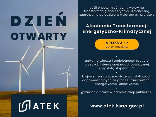 Zapraszamy do udziału w Akademii Transformacji Energetyczno-Klimatycznej (ATEK)