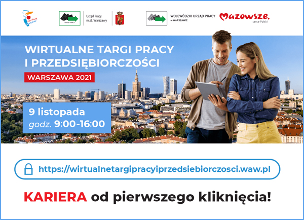 Wirtualne Targi Pracy i Przedsiębiorczości Warszawa 2021!