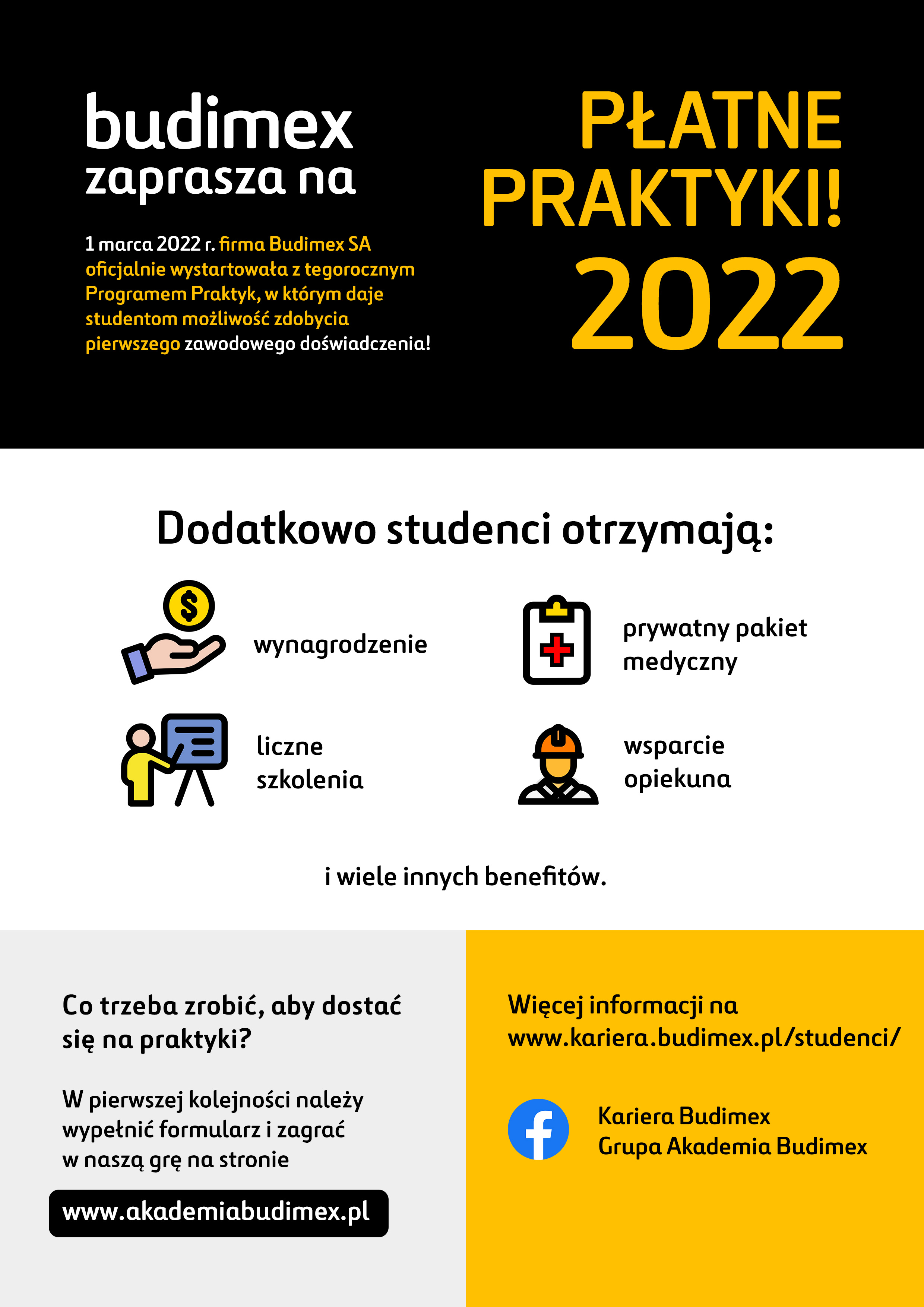 Budimex rozpoczął płatny Program Praktyk 2022! Pierwsze otwarte wakaty! 