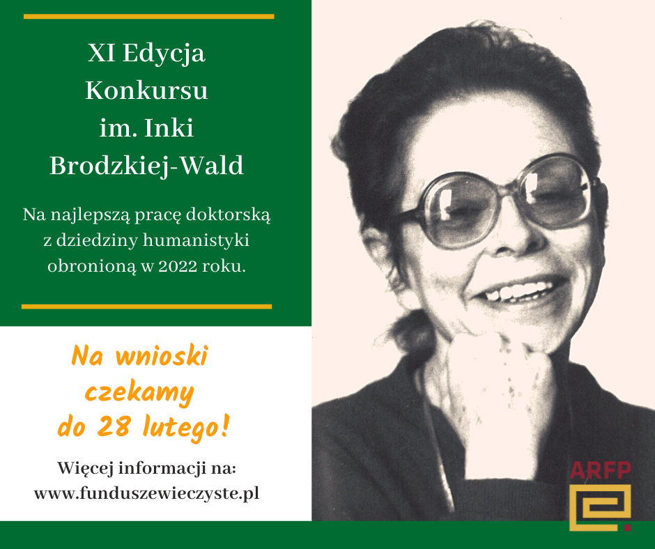 Nabór wniosków do XI edycji Konkursu im. Inki Brodzkiej-Wald