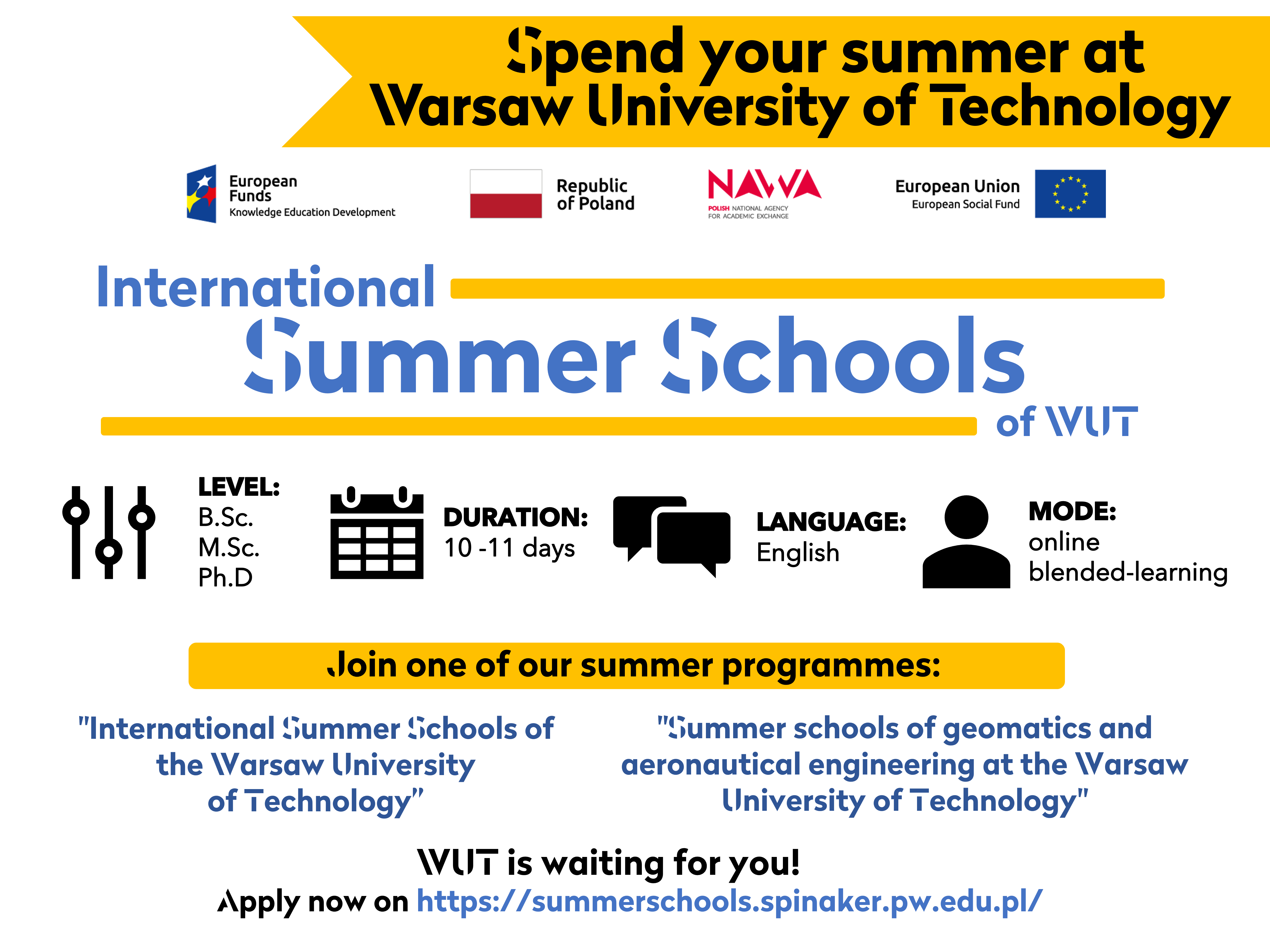 International Summer Schools carried out by the Warsaw University of Technology.