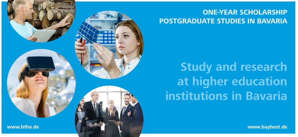 ONE-YEAR SCHOLARSHIP POSTGRADUATE STUDIES IN BAVARIA