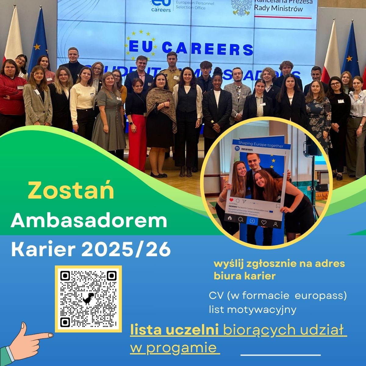 Ambasadorowie Karier Unii Europejskiej poszukiwani