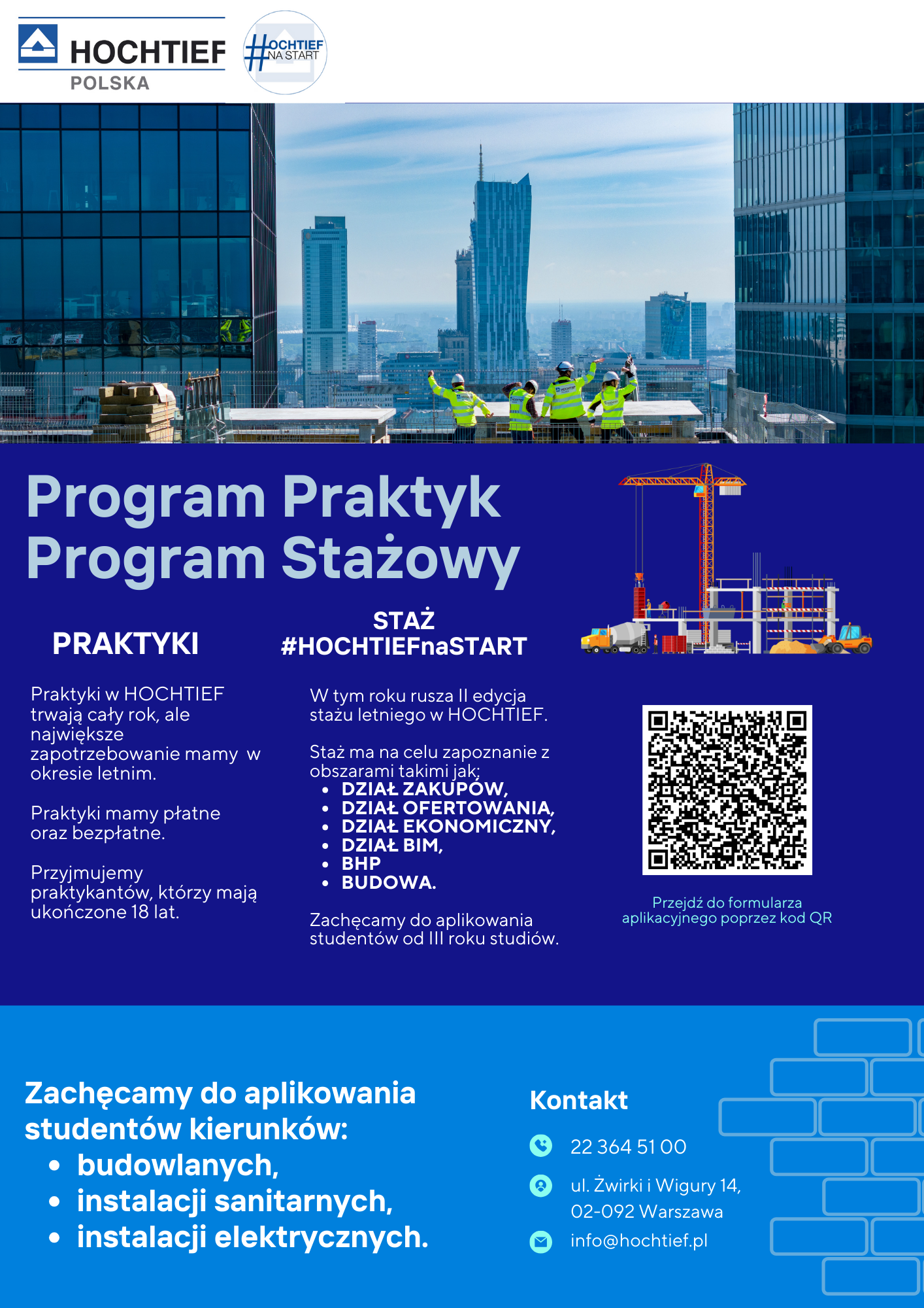 Program praktyk i staży w HOCHTIEF Polska S.A.