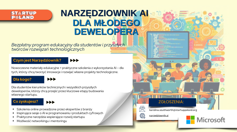„NARZĘDZIOWNIK AI dla Młodego Przedsiębiorcy”.